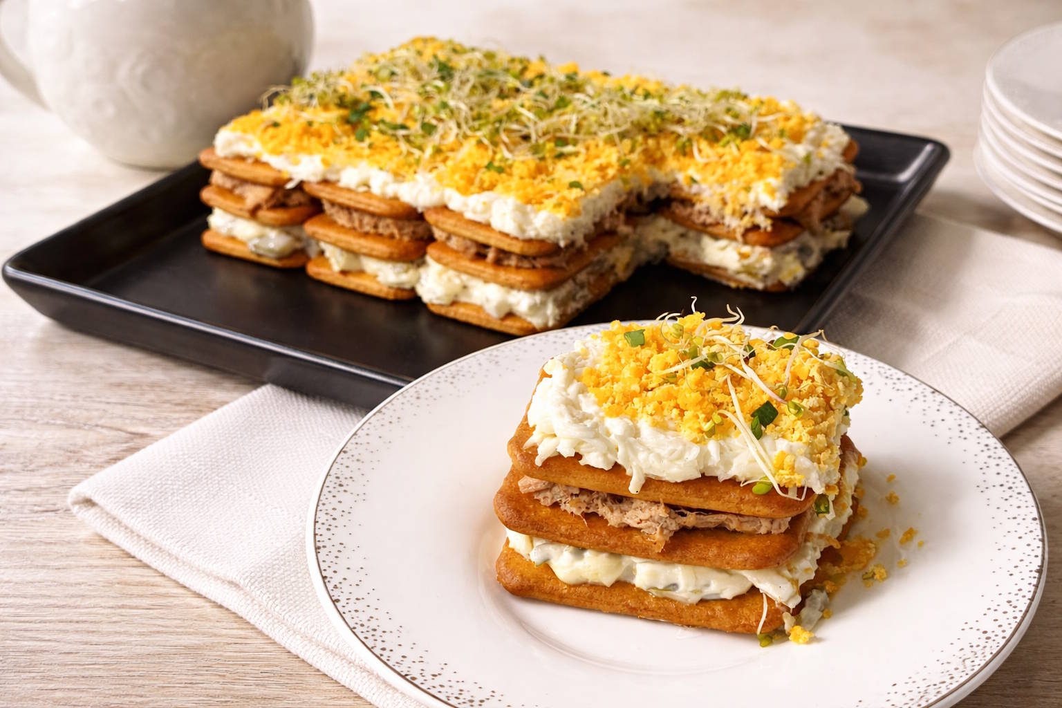 sałatka na krakersach