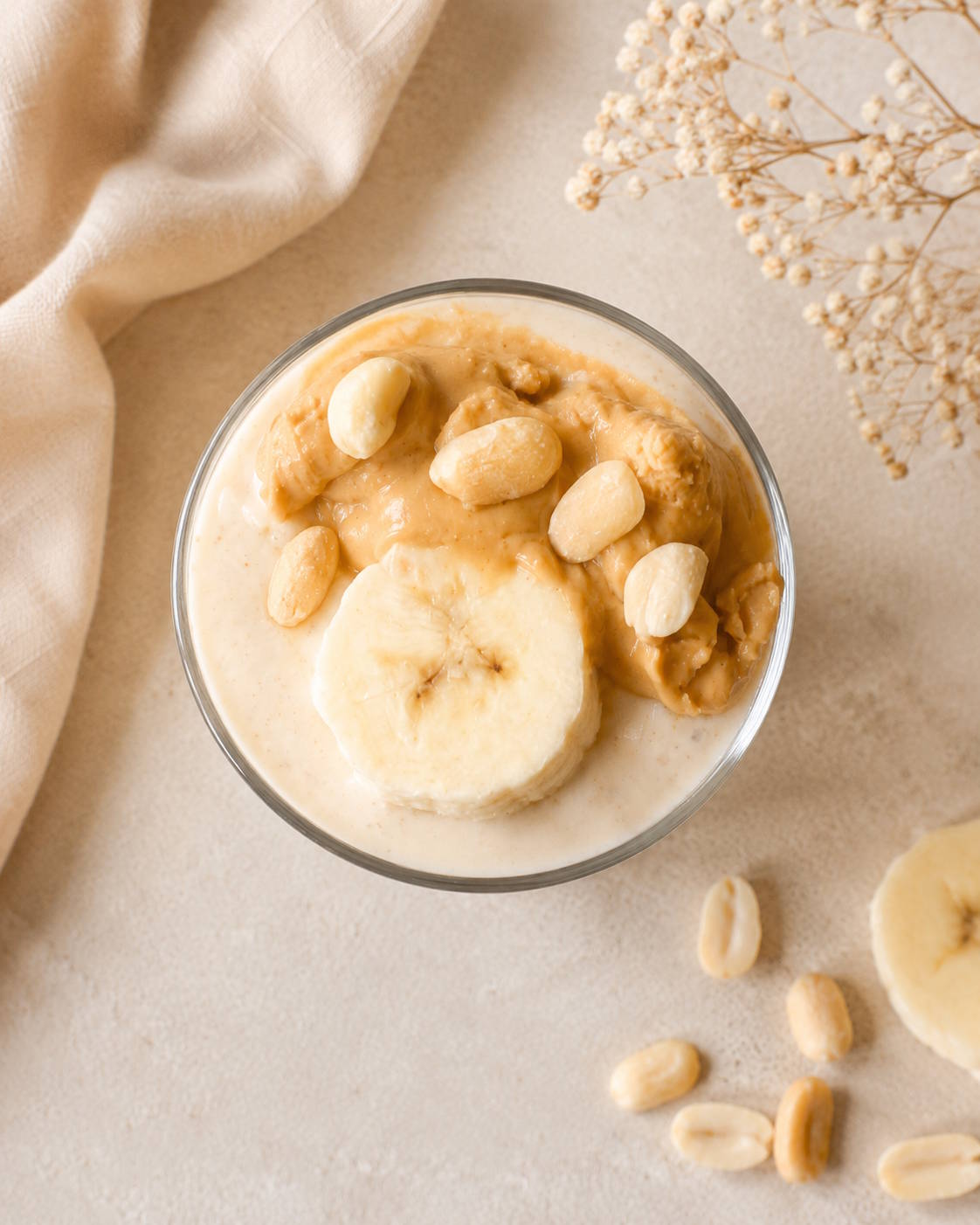 owsianka nocna z bananem i maslem orzechowym1