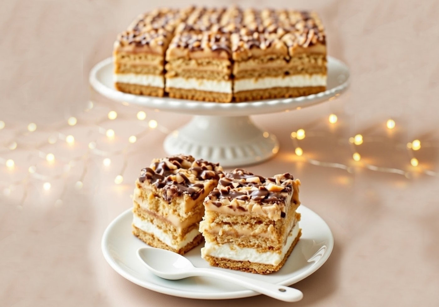 Ciasto kajmakowo orzechowe